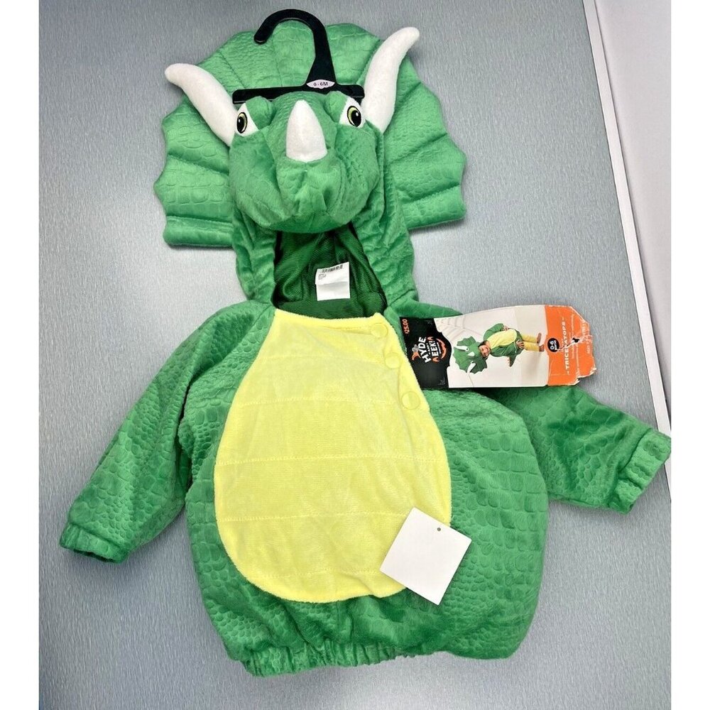 HYDE AND EEK! INFANT TRICERATOPS COSTUME PULLOVER SIZEV 0-6 M